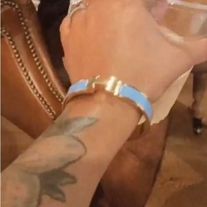 Light blue Hermes bangle